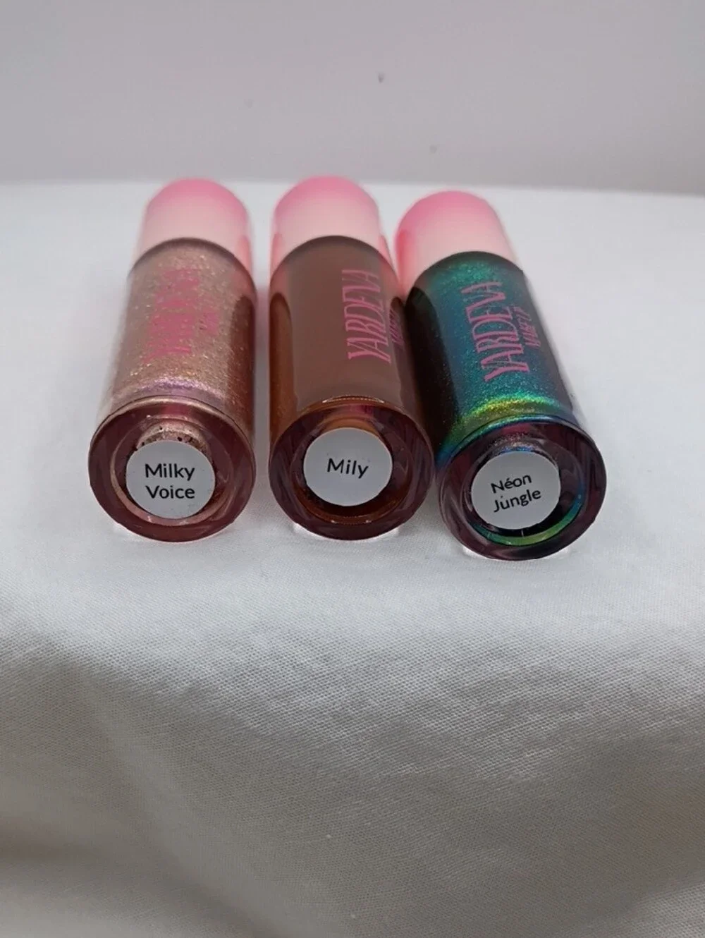 Yardeva Makeup Liquid Lip Trio — Pink, Brown, Green Shades
